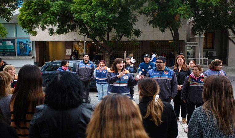 Efectuaron simulacro de evacuacion en el edificio del Juzgado Federal
