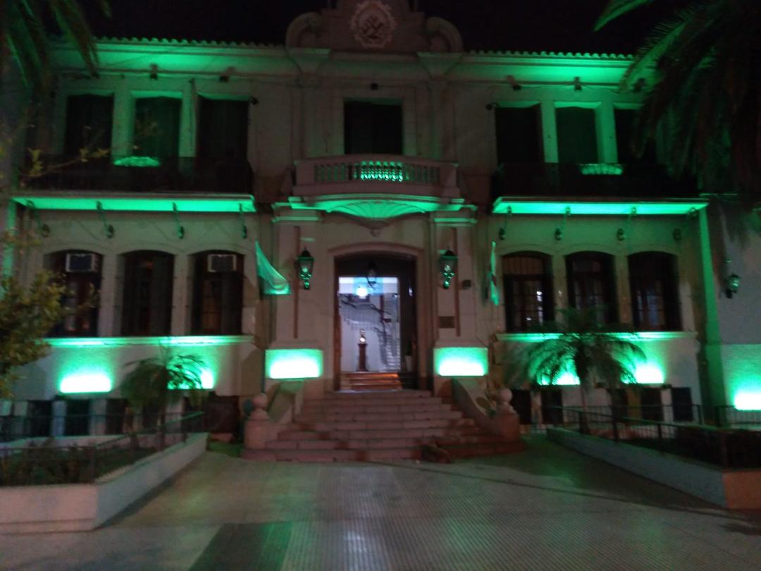 En conmemoración del Día Internacional y Nacional de la Neuromielitis Óptica, Casa de Gobierno se iluminó de verde