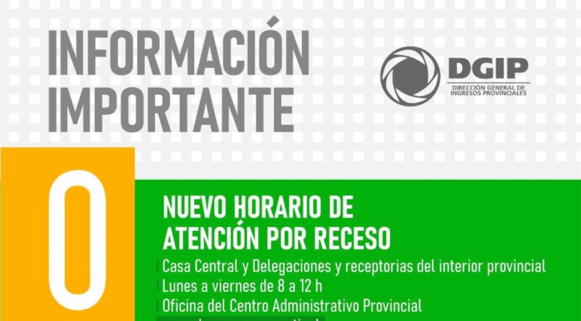 La DGIP decidió horario de atención en receso invernal
