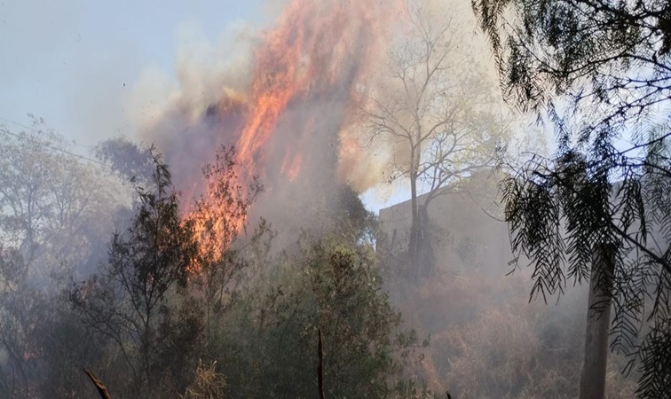 Sofocan tres focos de incendio en la capital y continúa la tarea en el cordó del Velasco