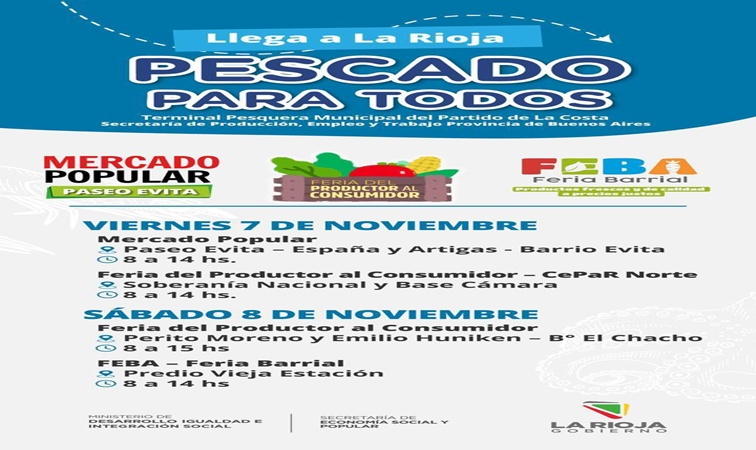 El programa «Pescado para Todos» está en La Rioja el fin de semana